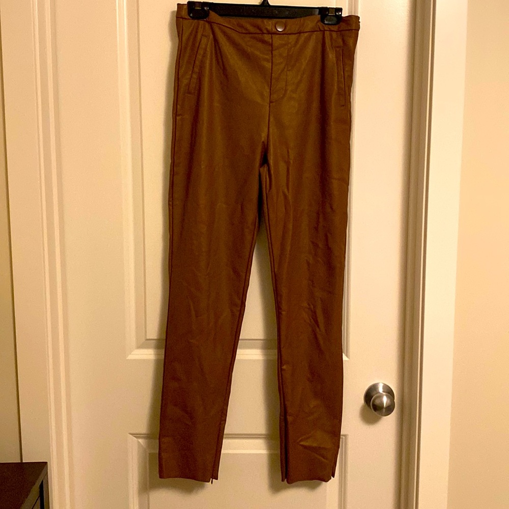 Leather like pants